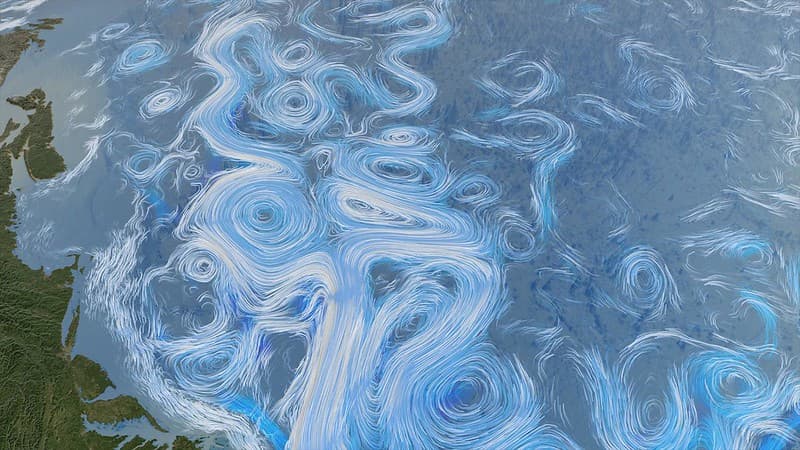 visualization of ocean currents from space