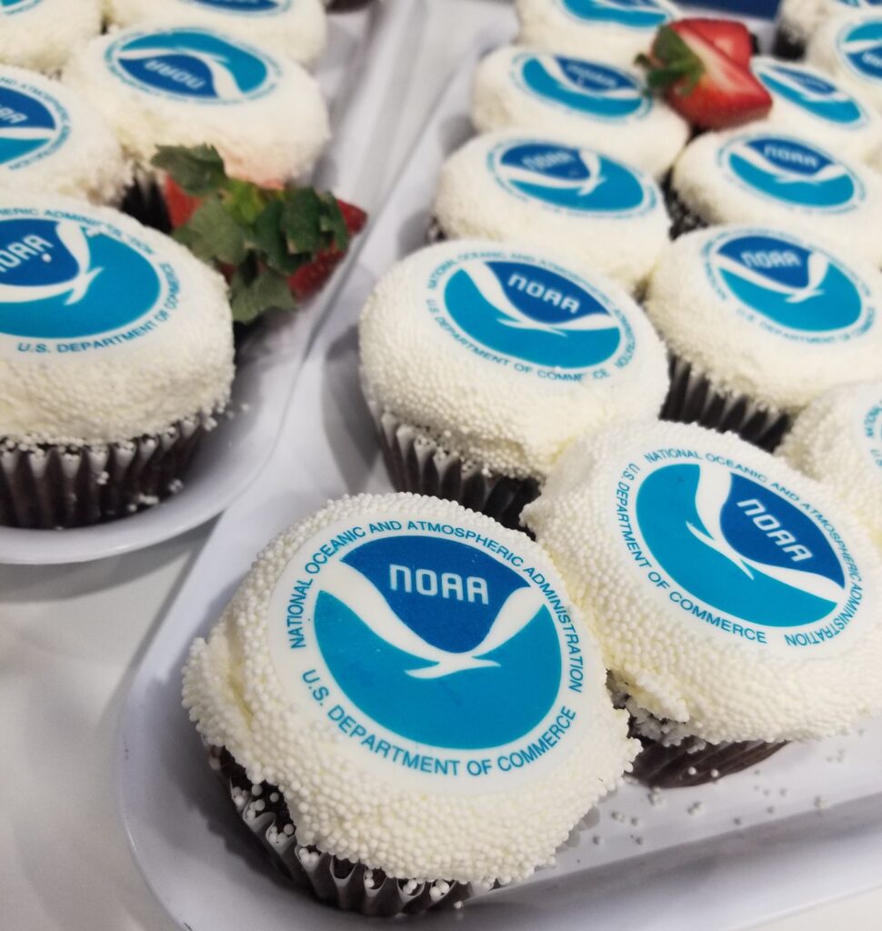 picture of cupcakes with NOAA logo