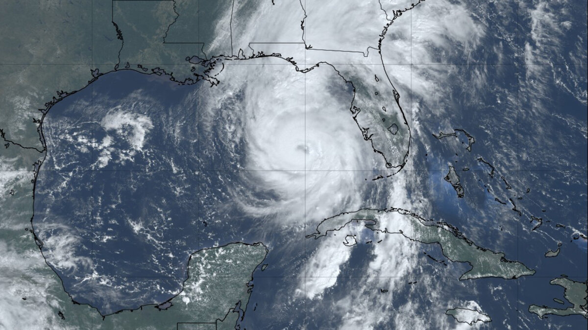 satellite map of Hurricane Helene